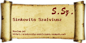 Sinkovits Szalviusz névjegykártya